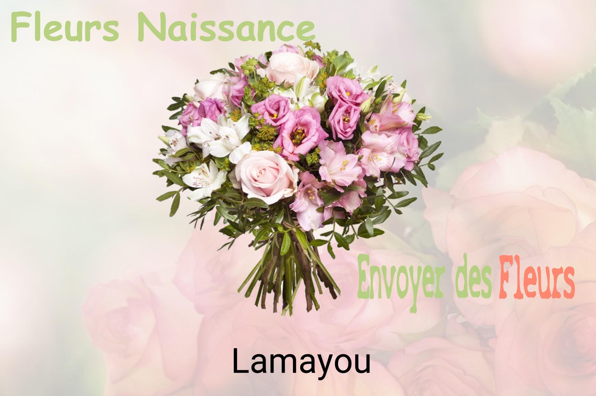 Bouquet de fleurs de naissance livré à Lamayou